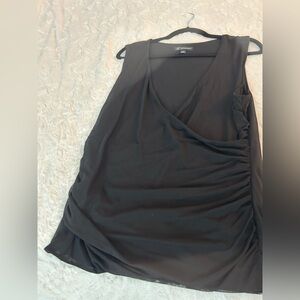INC Black Surplice Top XL